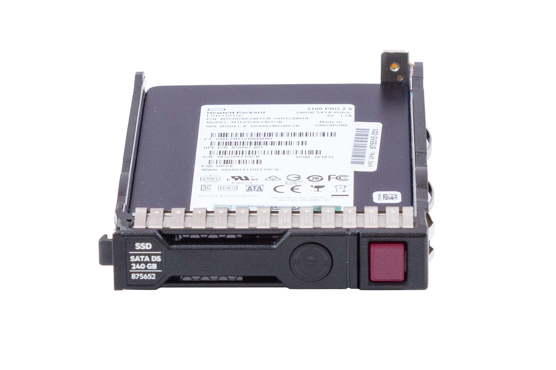 HPE SSD 240GB 6G SATA 2.5" RI SC Festplatte