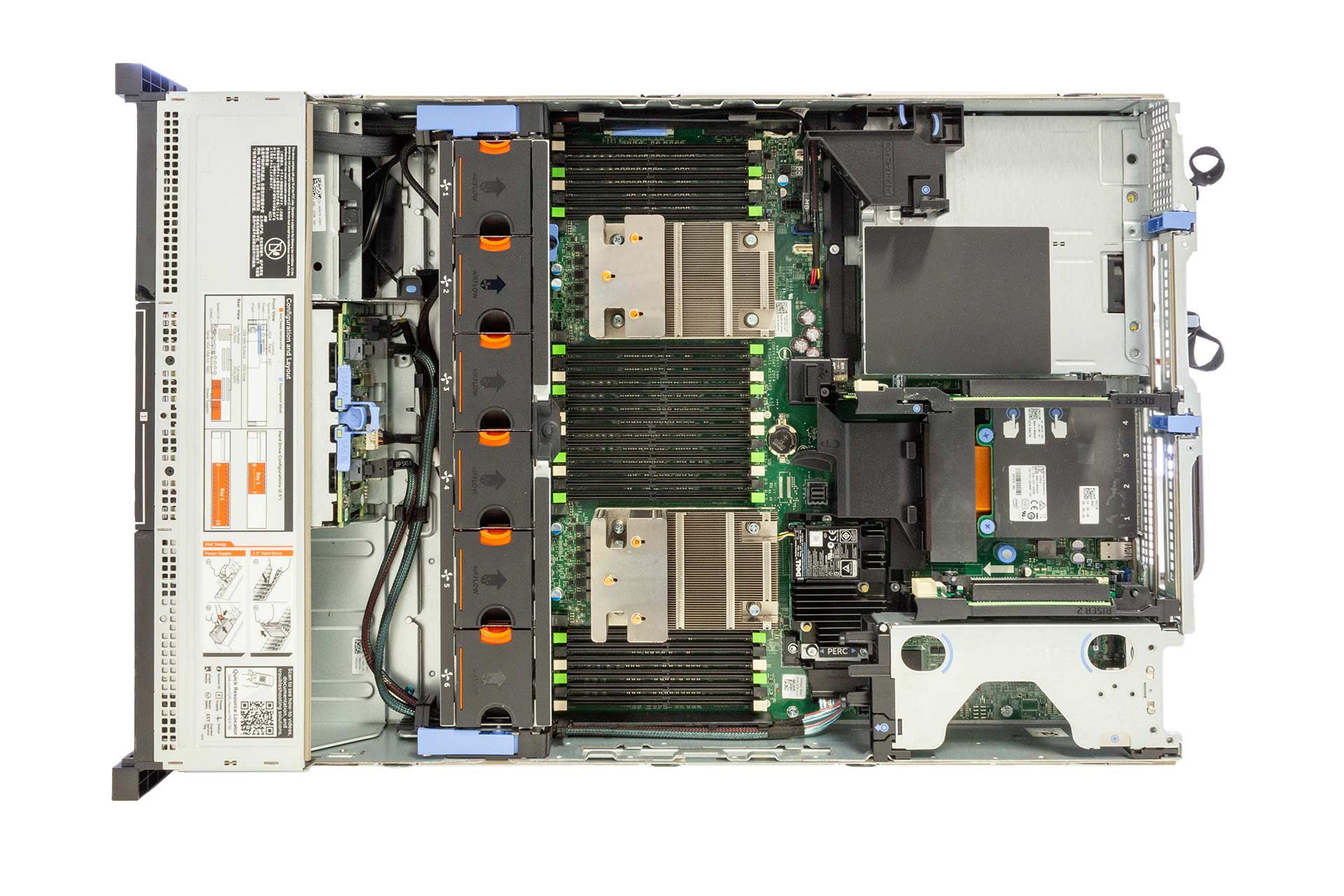 Dell PowerEdge R730 Rack-Server, E5-2650v3 2.3GHz, 10-Core, noRAM, 8x SFF, H730 Mini, 2x 750W PSU