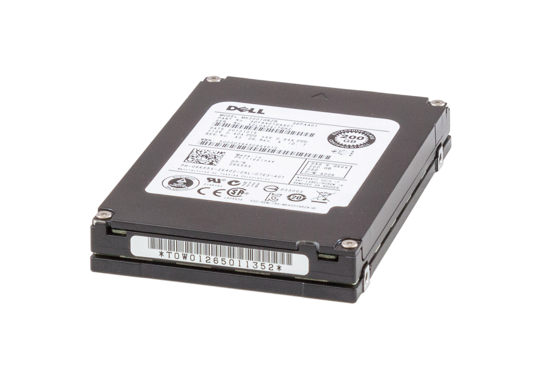 Dell SSD 200GB SAS 6G 2.5", no Carrier