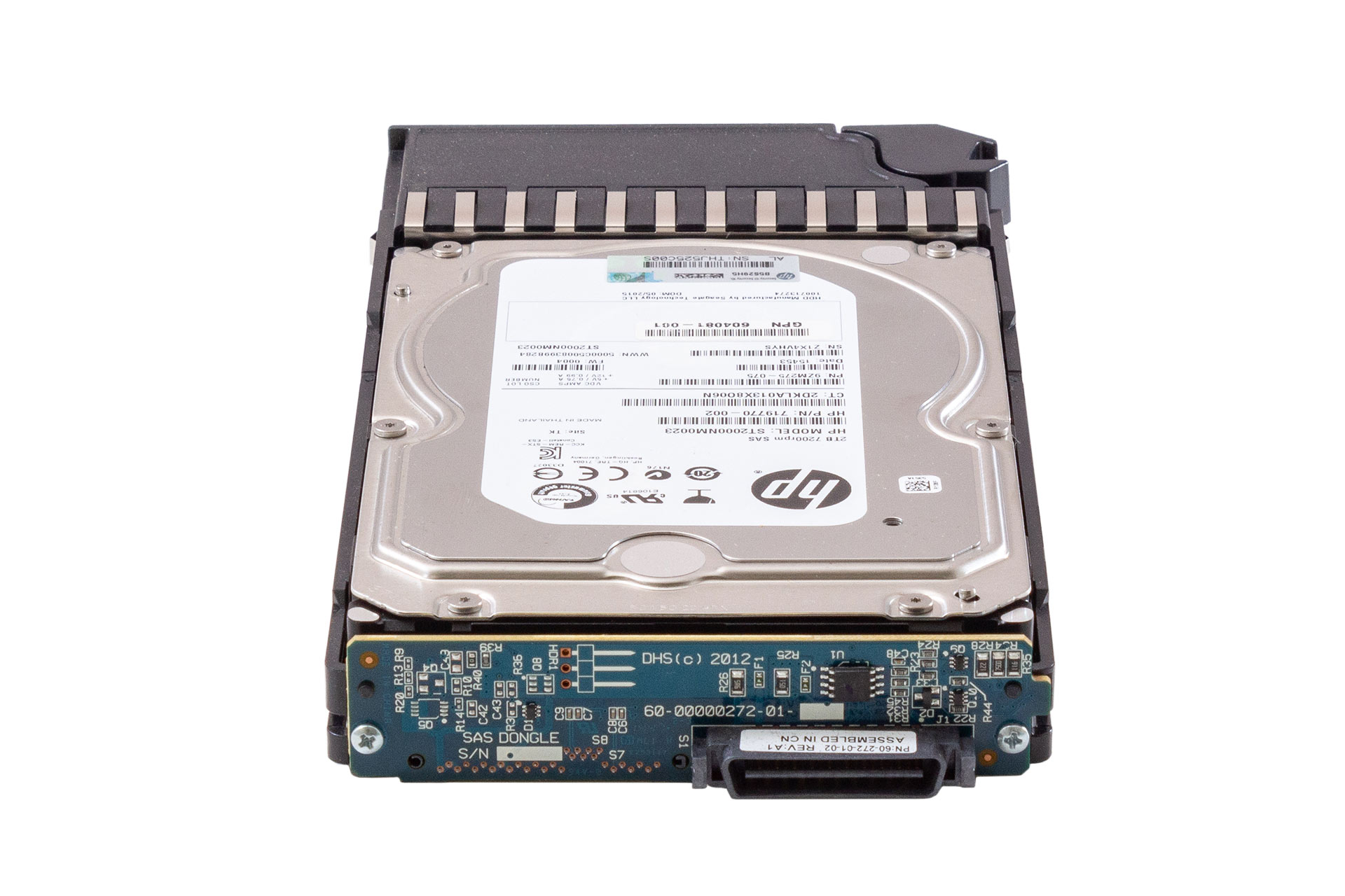 HPE HDD 2TB 6G SAS 7.2k 3.5" DP MDL for P2000, back