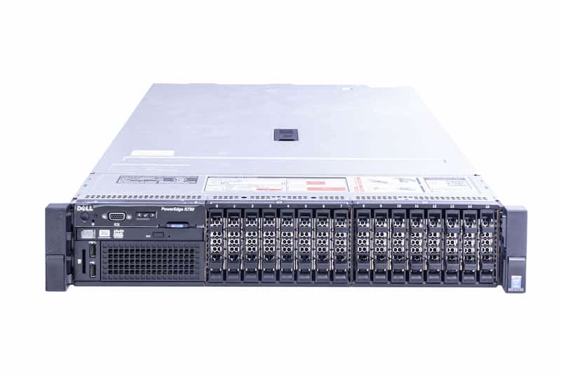 DELL PowerEdge R730 Rack-Server, 2x E5-2680v4 2.4GHz, 32GB RAM, 16x SFF, H730P Mini, DVD-RW, 2x 750W PSU