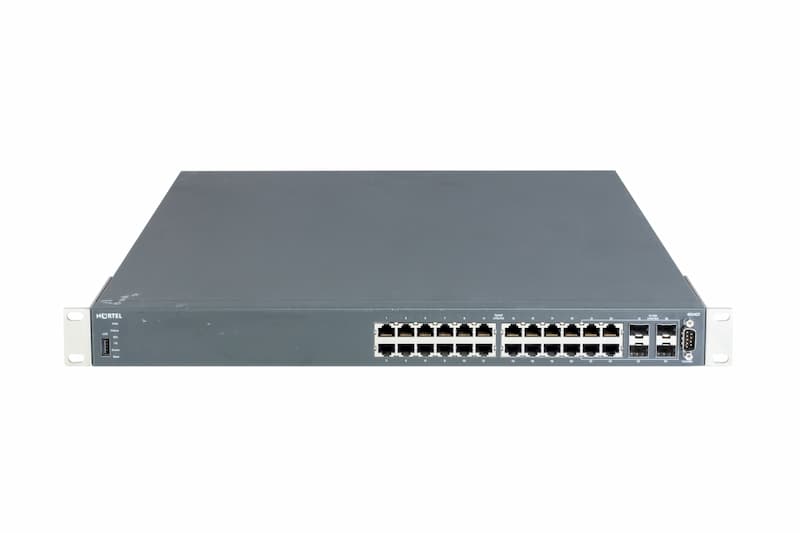 Nortel Switch 4524GT, stackable, 20x 1GbE RJ45, 4x 1GbE RJ45/SFP shared, 1x USB, Managed, int. PSU