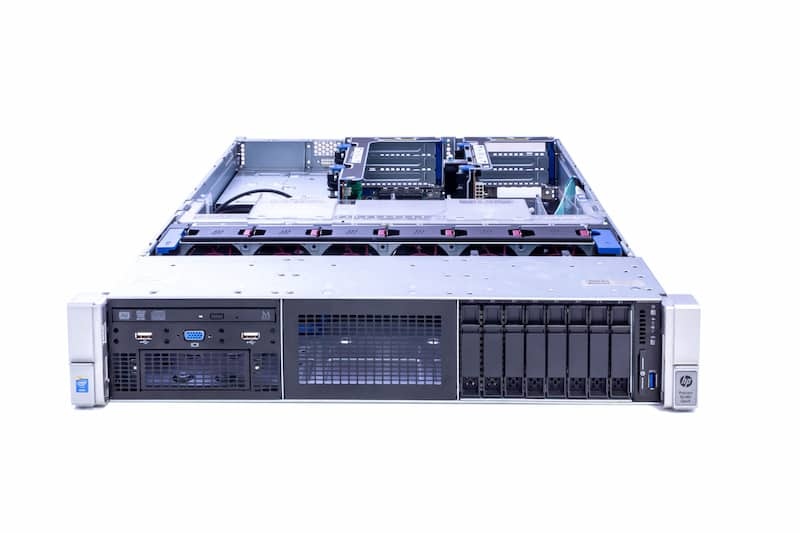 HPE DL380 Gen9, 2x E5-2650v3@2.30GHz, 10-Core, noRAM, 8xSFF, 2x PCI-Cage, DVD-RW, 2x800W