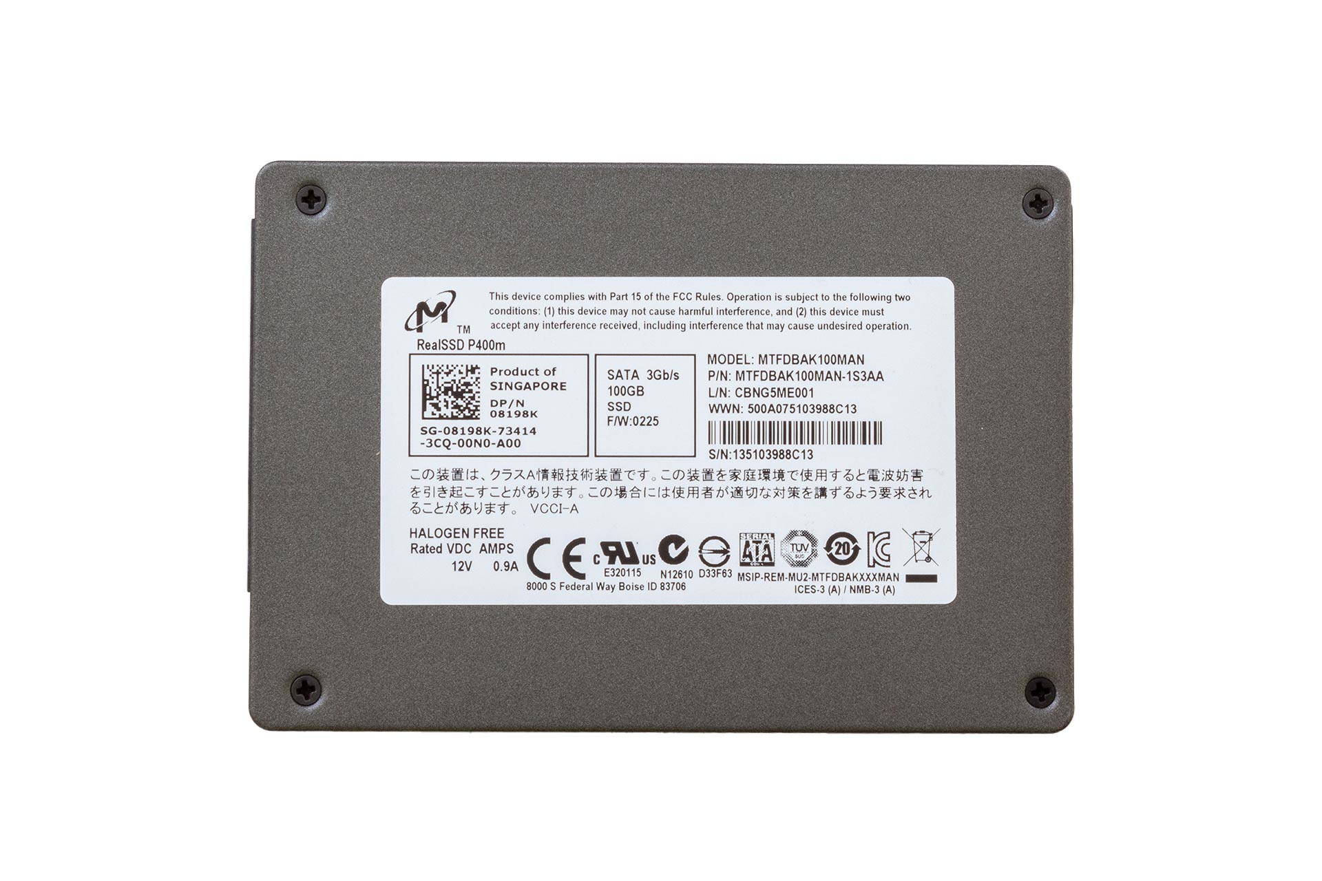 Dell SSD 100GB 3G SATA 2.5