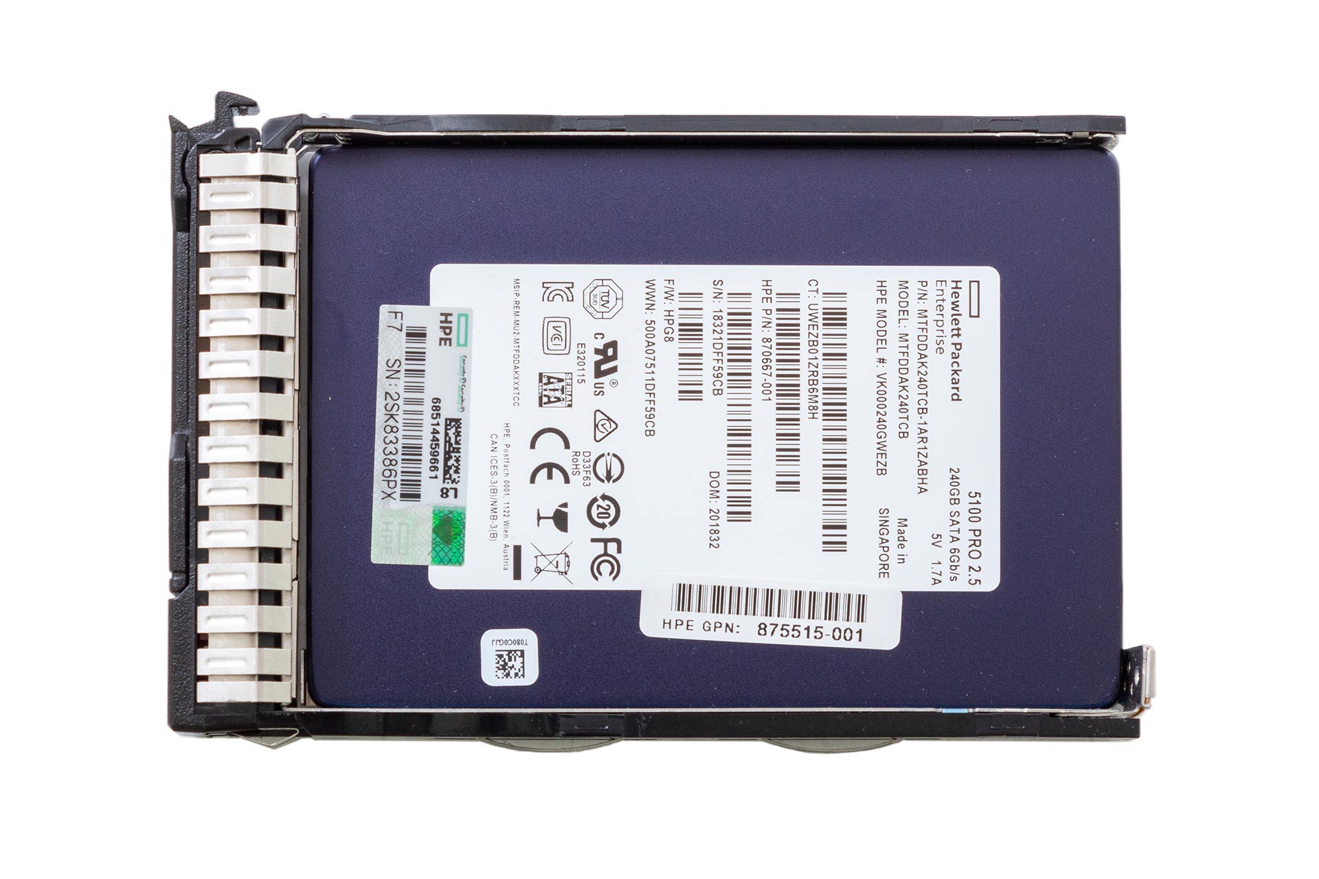 HPE SSD 240GB 6G SATA 2.5" RI SC Festplatte