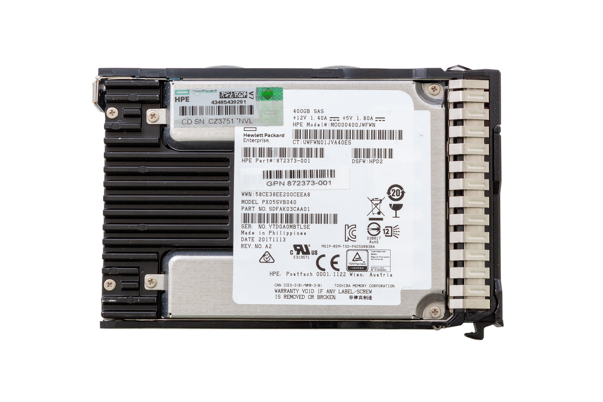 HPE SSD 400GB 12G SAS 2.5" MU SC Festplatte