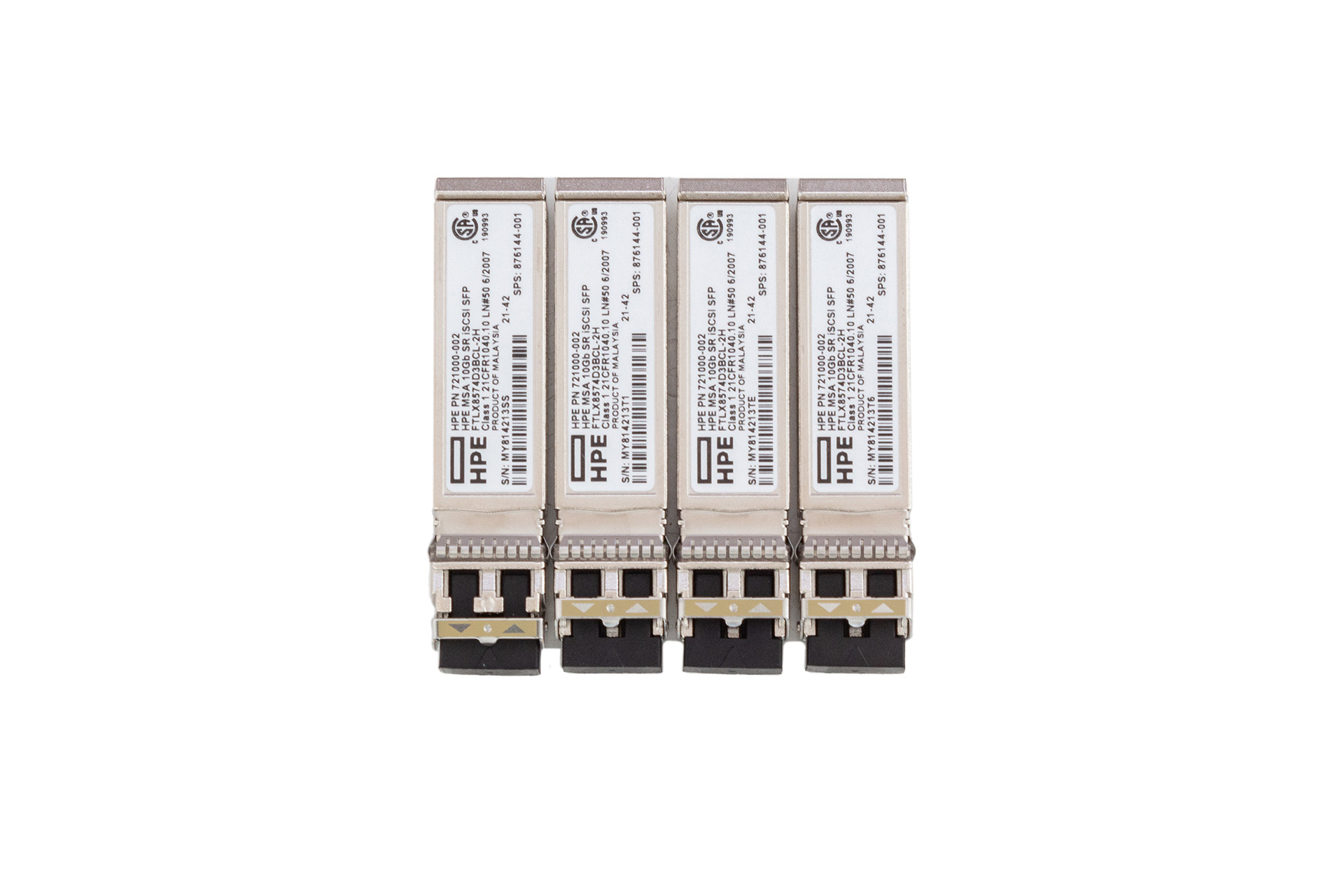 HPE GBIC 10GB Short Range iSCSI SFP+ 4-Pack, for MSA2040/2050/2060