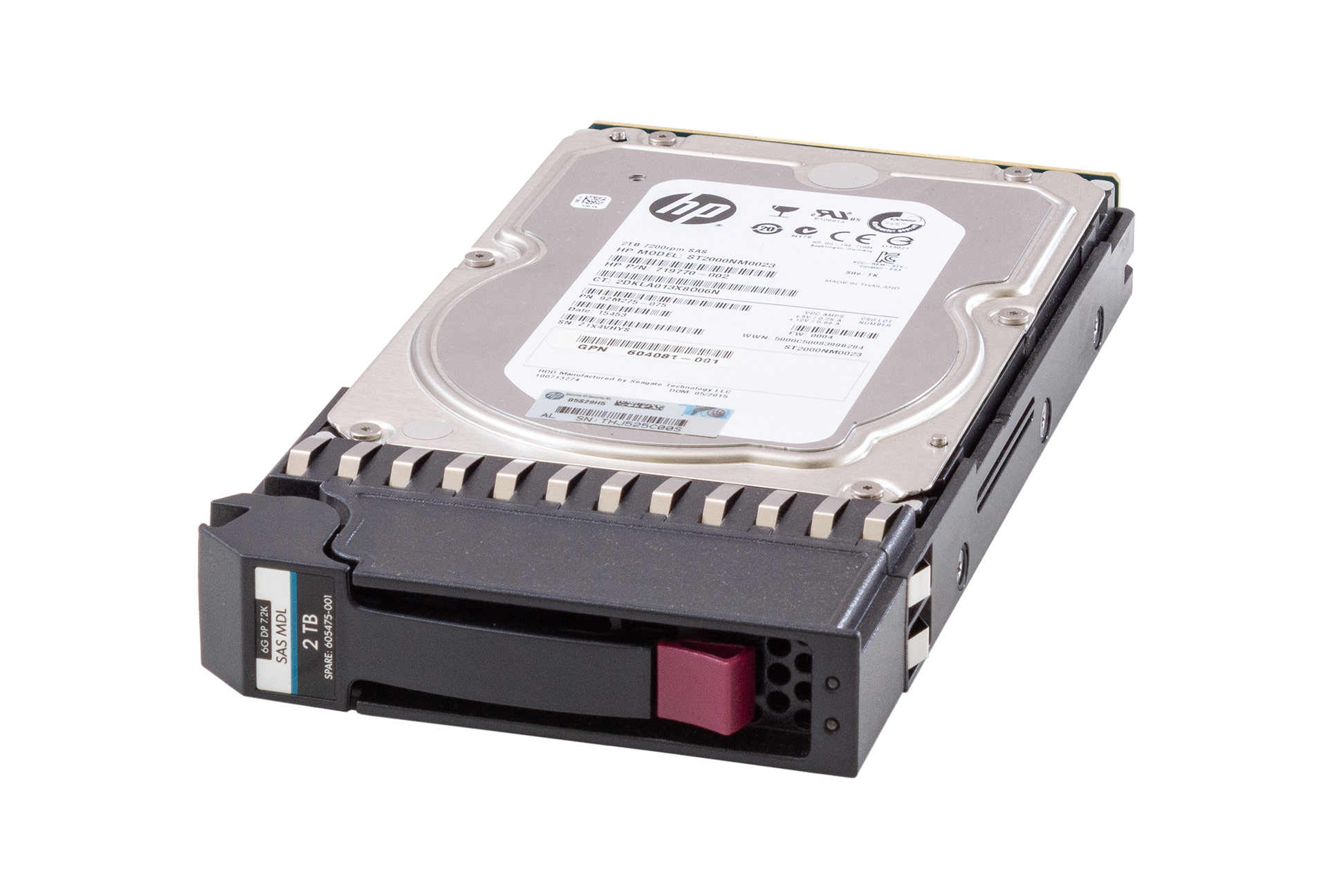 HPE HDD 2TB 6G SAS 7.2k 3.5" DP MDL for P2000, cover