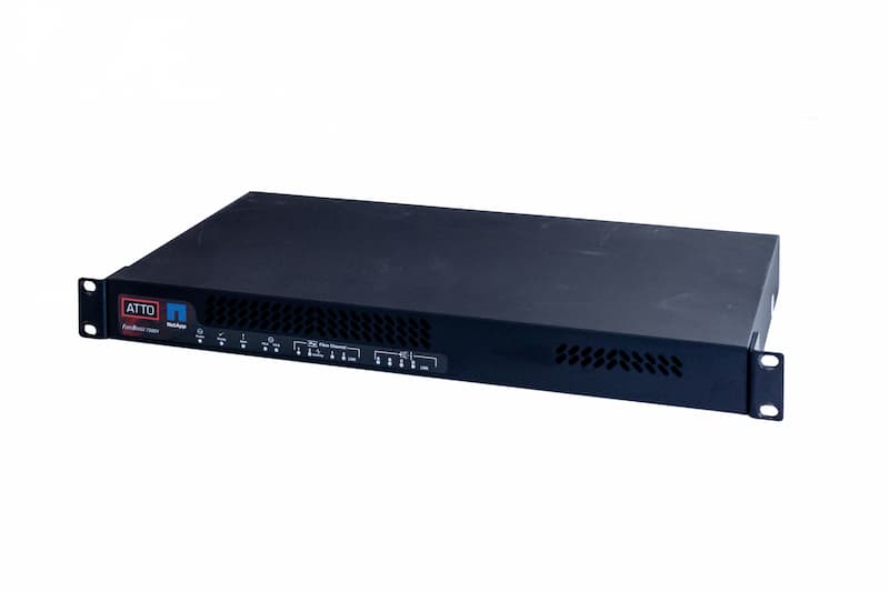 ATTO FibreBridge 7500N Storage Controller, 2x 16G FC SFP, 4x 12G SAS SFF-8644, 2x 150W PSU