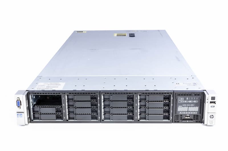 HP DL380p Gen8, 1x E5-2640@2.50GHz, 6-Core, 8GB PC3-12800R (1x8), 16xSFF, P420i+P420/1GB, DVD,2x460W