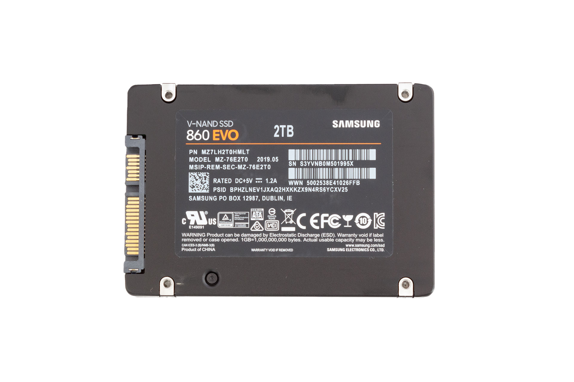 SAMSUNG SSD 2TB 6G SATA 2.5", V-NAND 860 EVO