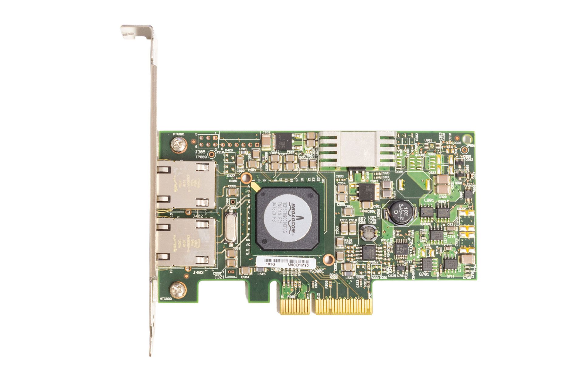 0F169G DELL NIC Broadcom 5709 1Gb DP PCI-E, top