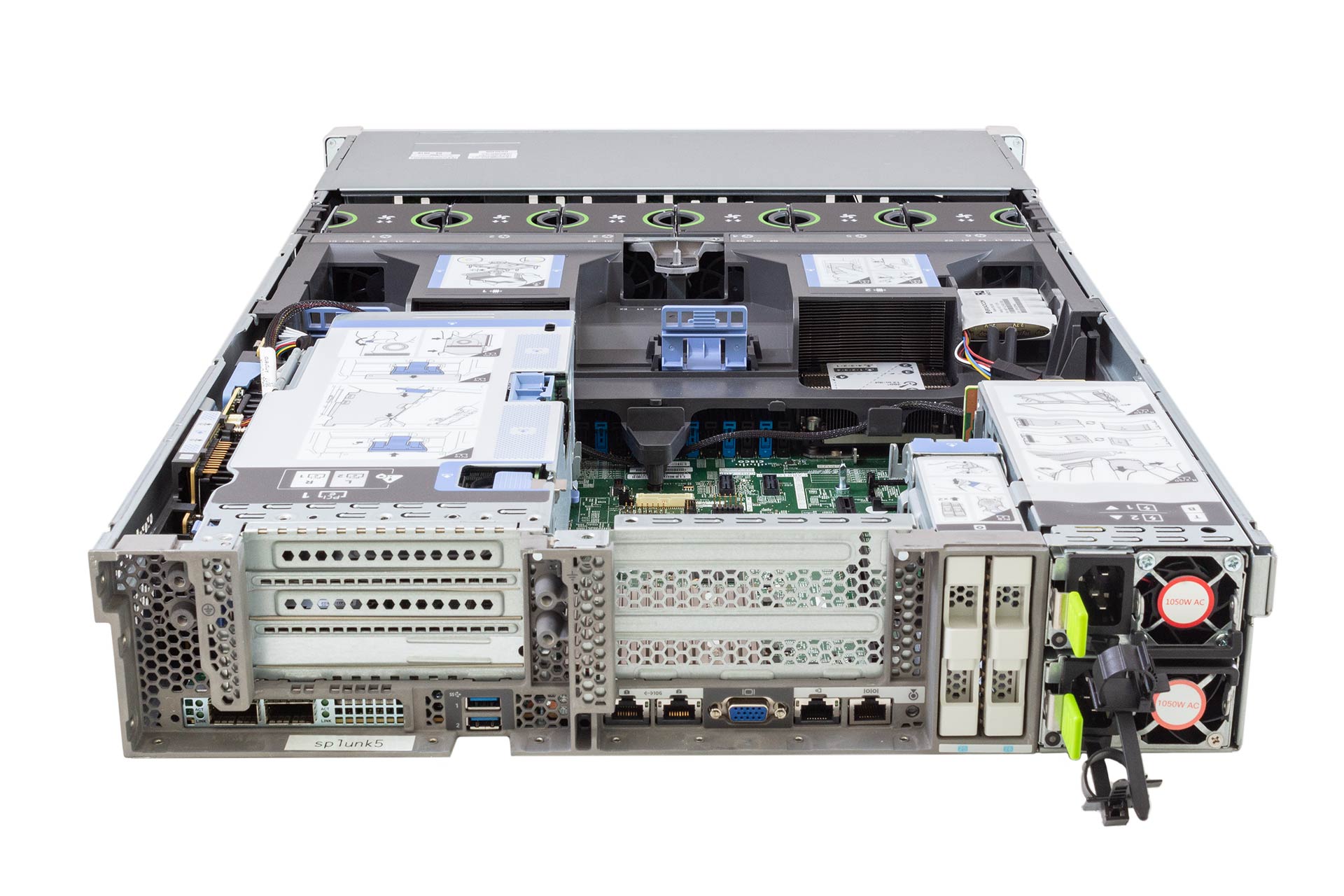 Cisco UCS C240 M5, 2x Gold6148 2.40GHz, 20-core, noRAM, 24xSFF, Megaraid-12G/4GB, MLOM-40G, 2x1050W, back open