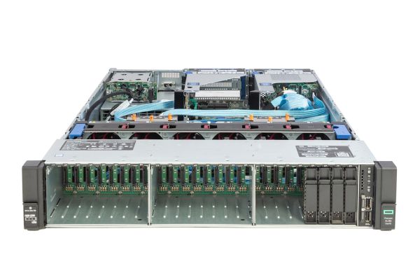 HPE DL380 Gen10, 2x Gold 6126 2.60GHz 12-Core, noRAM, 24xSFF, P408i/2GB/Batt/Exp., 1xCage, 2x800W, front open