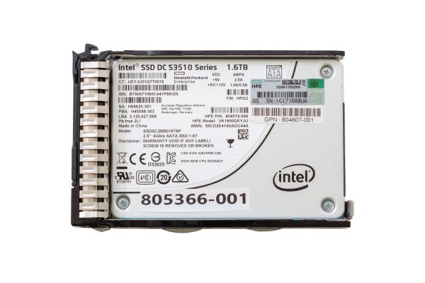 HPE SSD 1.6TB 6G SATA 2.5" RI SC