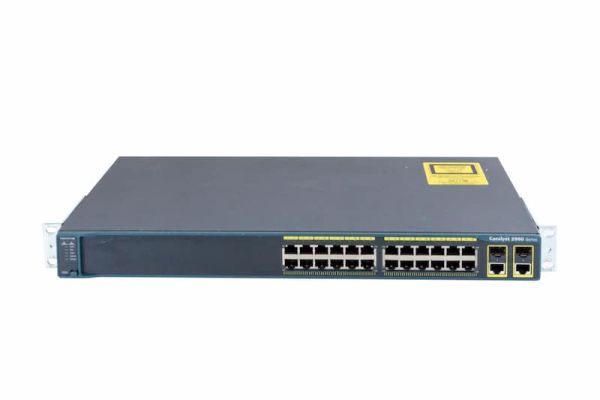 Cisco Switch Catalyst 2960 Series, 24x 10/100 RJ45, 2x Combo GbE RJ45/SFP