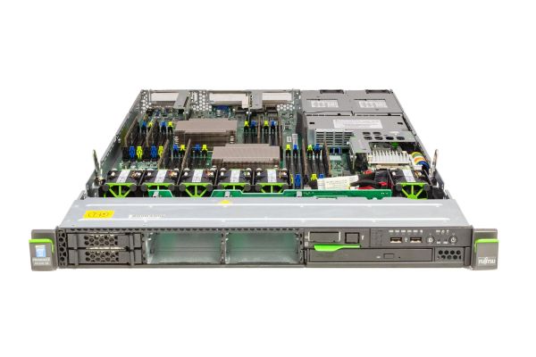 FUJITSU RX200 S8, 2x E5-2620v2 2.10GHz, 6-Core, 32GB PC3-10600R (8x4), 4xSFF, DVD-RW, D2616, 2x450W