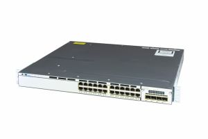 Cisco Switch Catalyst WS-C3750X-24T-L, stackable (2x Port), 24x GbE RJ45, 4xGbE SFP, 2x 350W